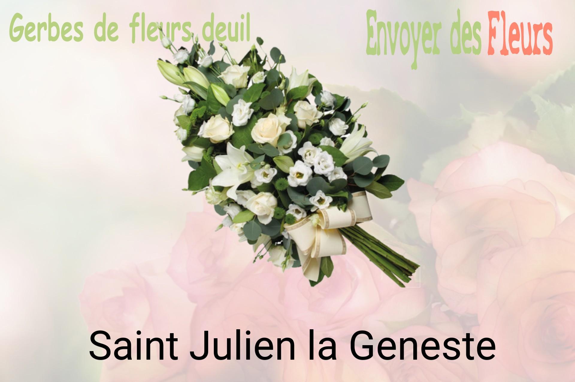 Gerbe de fleurs de deuil livrée à Saint-Julien-la-Geneste